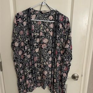 LOFT Multicolor Floral Kimono